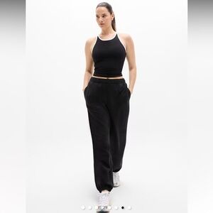 Athleta forever fleece black high rise jogger sweatpants